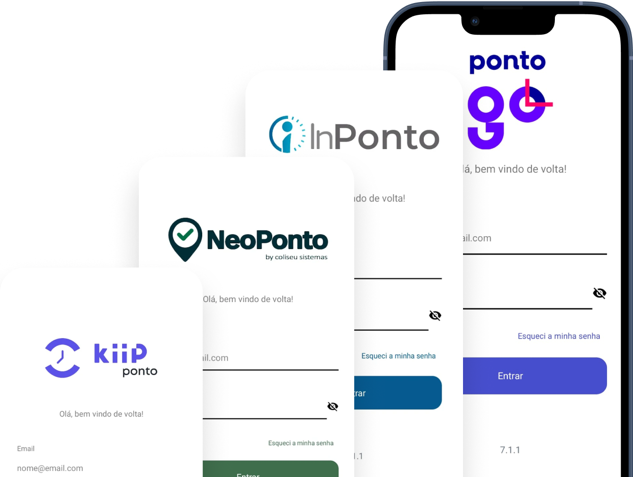 Aplicativos de ponto eletrônico personalizados com as marcas dos parceiros PontoGO